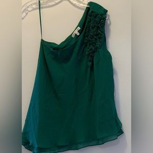 NEW ROBBI & NIKKI Green Envy Color Top One Shoulder originally $185